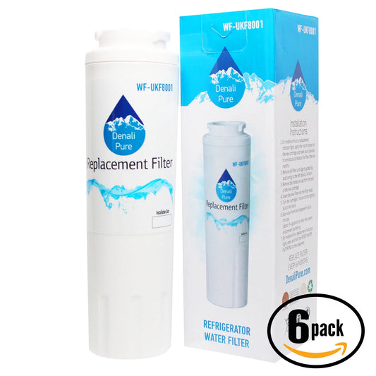 6-Pack Replacement Whirlpool GI7FVCXXB01 Refrigerator Water Filter - with Whirlpool 4396395 Fridge Water Filter Cartridge - Denali Pure Brand