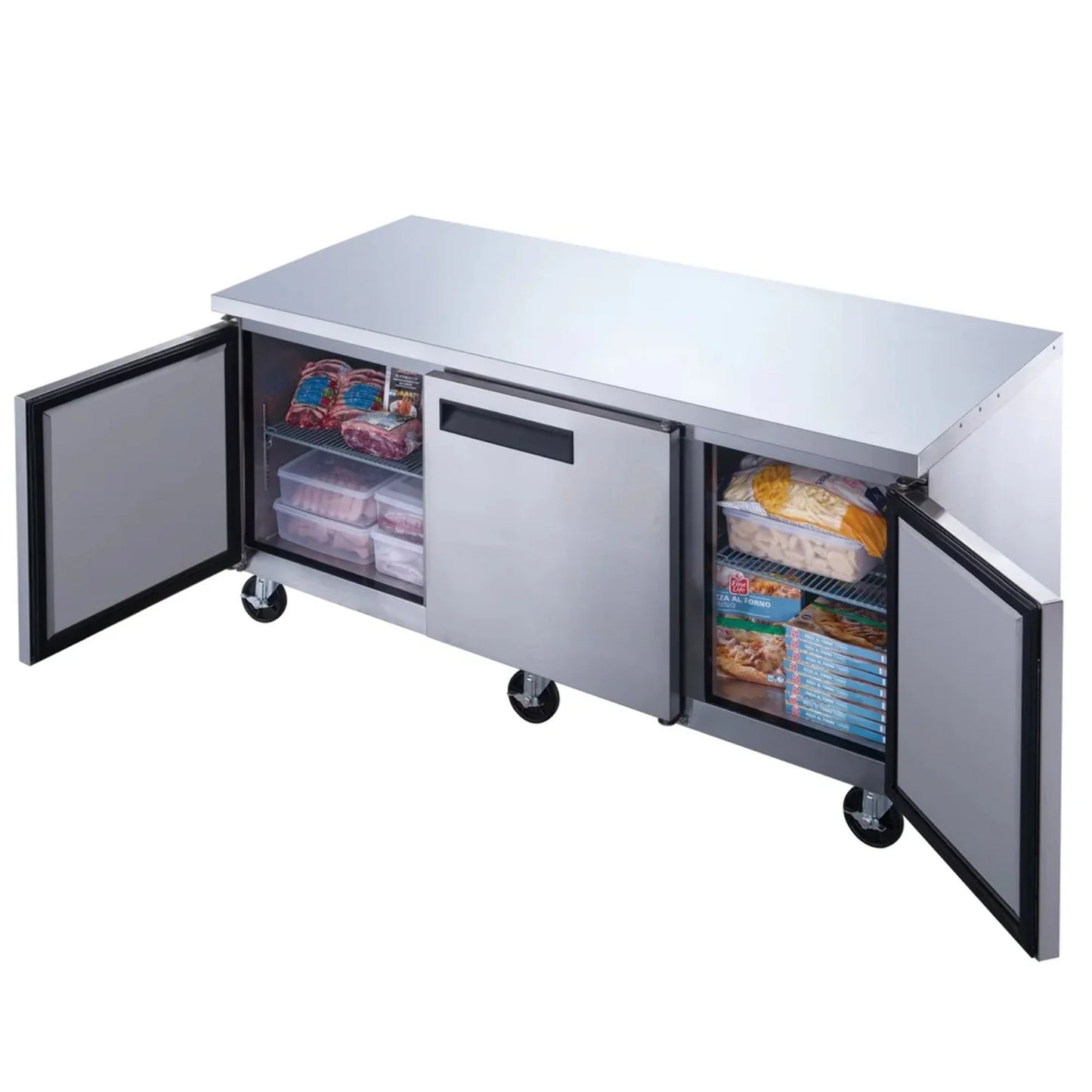 West Kitchen WDUC72F 72 Undercounter 3 Door Worktop Freezer