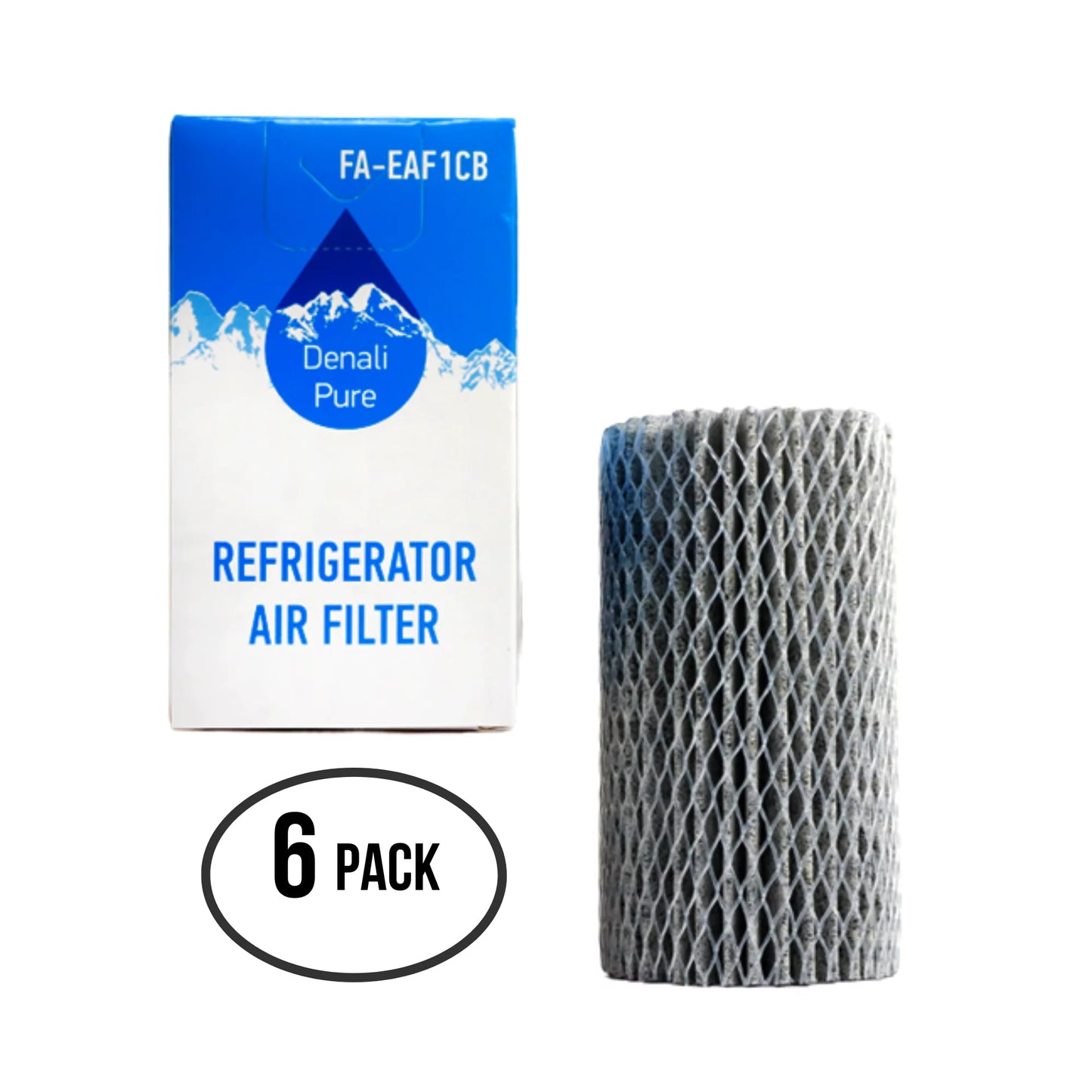 6-Pack Replacement Electrolux EI26SS55GS1 Refrigerator Air Filter - with Electrolux EAF1CB, 46-9917 Fridge Air Filter