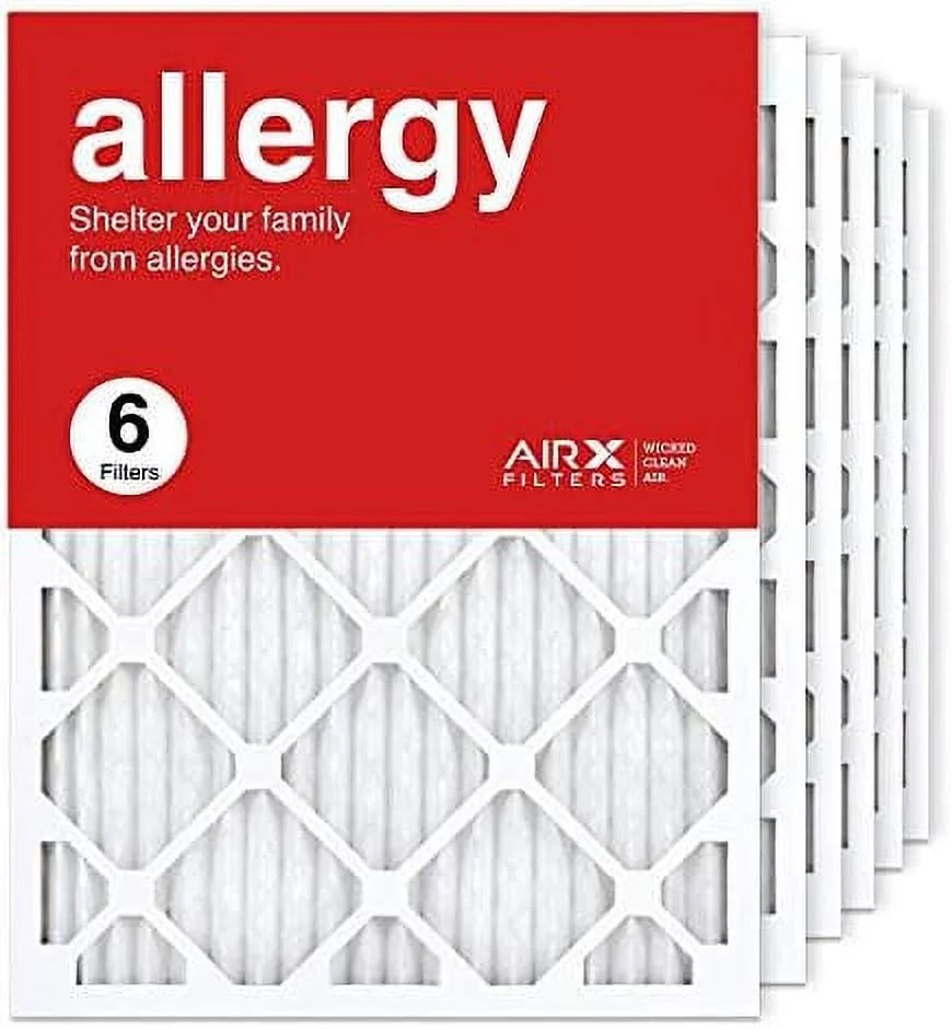 18X24x1 Air Filter MERV 11 Pleated HVAC AC Furnace Air Filter, Allergy 6-Pack, Made In The