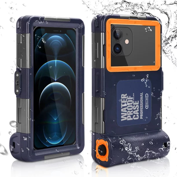 UrbanX Professional [15m/50ft] Swimming Diving Surfing Snorkeling Photo Video Waterproof Protective Case Underwater Housing Samsung Galaxy A7 (2017) And all Phones Up to 6.9 Inch LCD with Lanyard