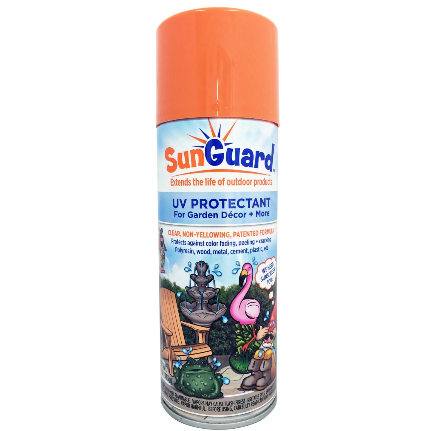 SUNGUARD UV Protectant Spray Outdoor Decor, Furniture & More (6-Pack) Prevents Fading Peeling and Cracking