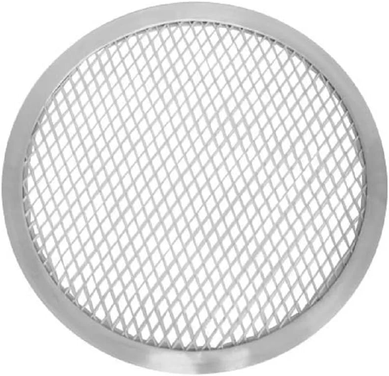 TrueCraftware- Set of 2 Aluminum 13” Pizza Baking Screen Seamless Rim- Bakeware Pizza Screen Round Pizza Pan Tray Round Baking Tray Home Kitchen Pizzeria & Restaurants