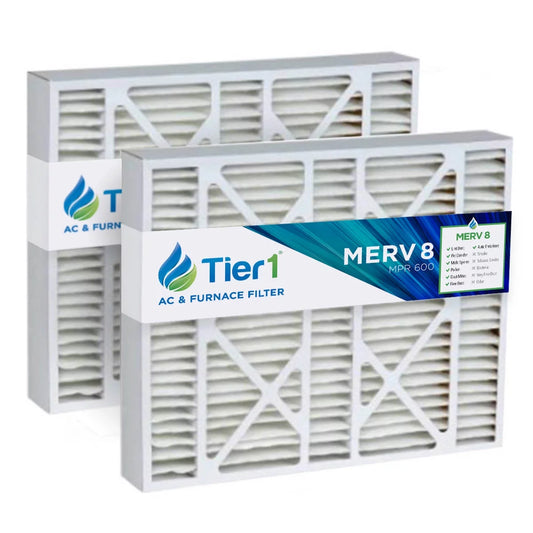 Tier1 19x20x4-1/4 Merv 8 Replacement Carrier AC Furnace Air Filter 2 Pack