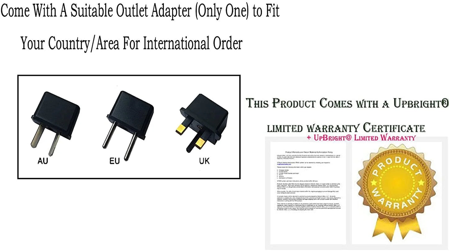 UpBright 9V AC/DC Adapter with York Fitness Active 120 53062 52048 52060 Perm 210 52049 53063 215 53071 53072 52059 Aspire 53070 52058 Exercise Cycle Cross Trainer Excel 310 R301 Rower