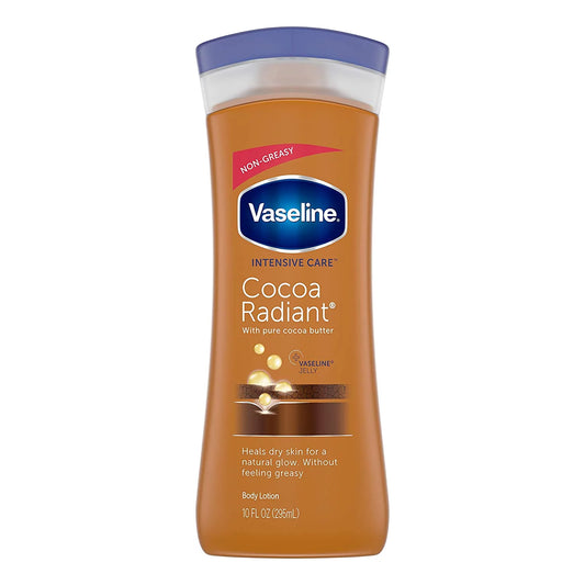 Vaseline Intensive Care Cocoa Butter Radiant Body Lotion, 10 oz, 6 Pack