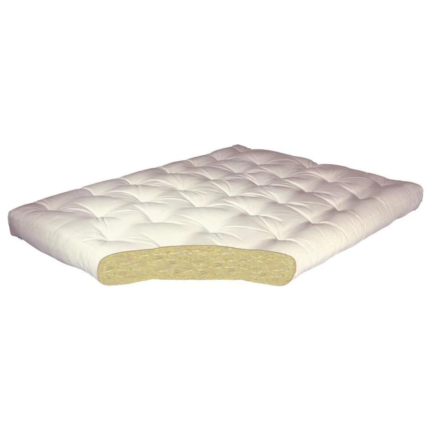 4" All Cotton #604 King Leather Futon Mattress-Color:Leather,Material:Cotton,Quantity:1