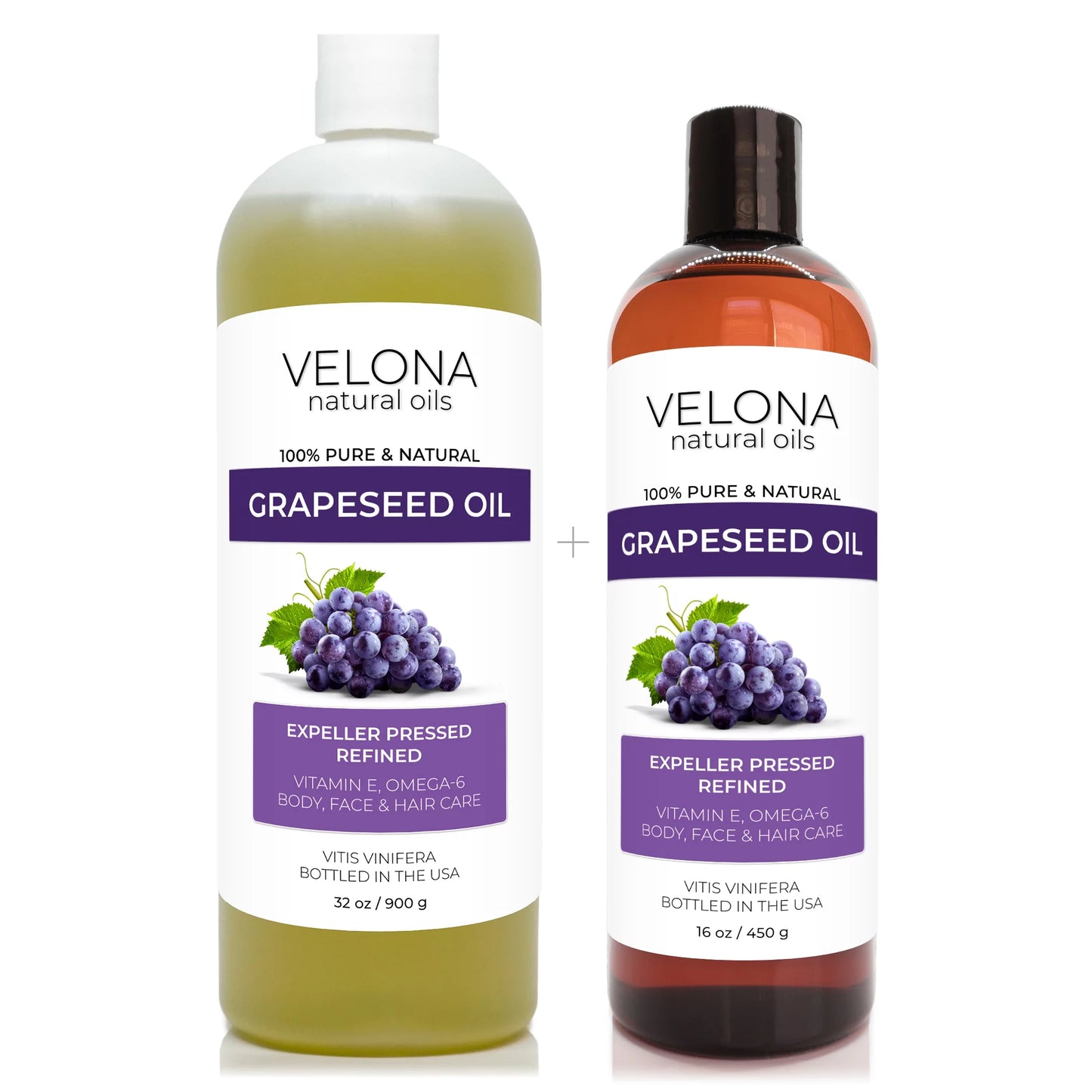 Velona Grapeseed Oil - 64 oz | 100% Pure and Natural Carrier Oil | Refined, Cold pressed | Cooking, Skin, Face, Body, Hair Care