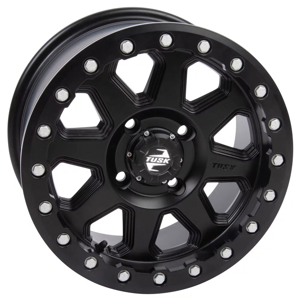 4/110 Tusk Uinta Beadlock Wheel 14x7 5.0 + 2.0 Matte Black For Yamaha Viking VI EPS Ranch Edition 2022