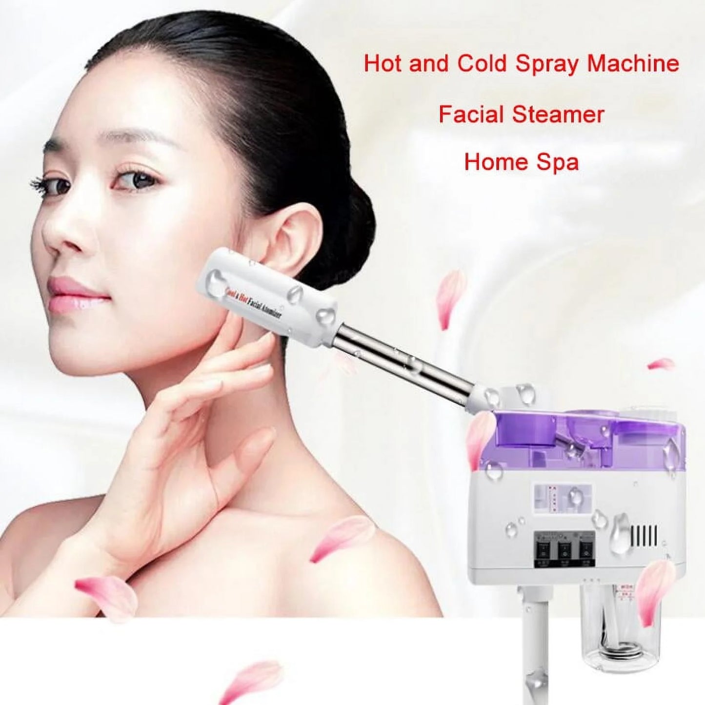 2 in 1 Hot and Cold Spray Machine Facial Steamer Home Spa Ozone Steaming Ion Sparyer Skin Care Beauty Device 110/220V EU/US Plug