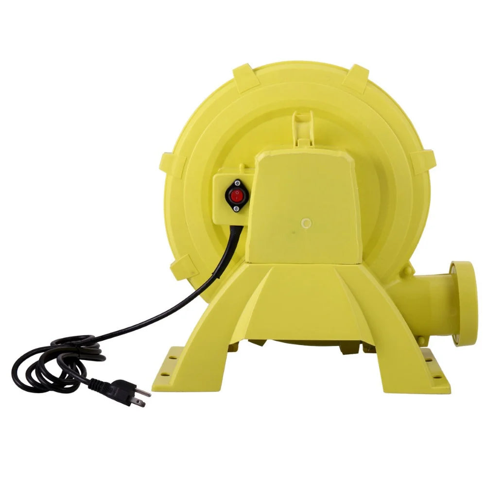 450W Outdoor Indoor Air Blower, Pump Fan Inflatable Bounce Castle, Water Slides, Safe, Portable - Yellow and Green