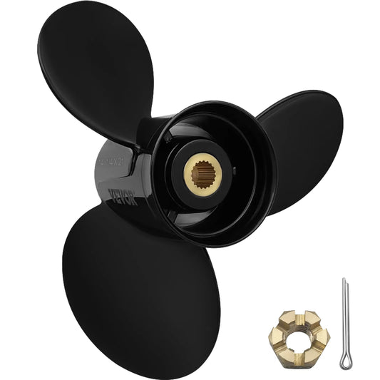 VEVOR Outboard Propeller, 3-Blade 14 1/4 x 21" Craft Propeller, Replace OEM 3817469, SX Sterndrives Outboard Volvo Penta Engine, Right-handed Aluminium Propeller & 19 Spline Teeth