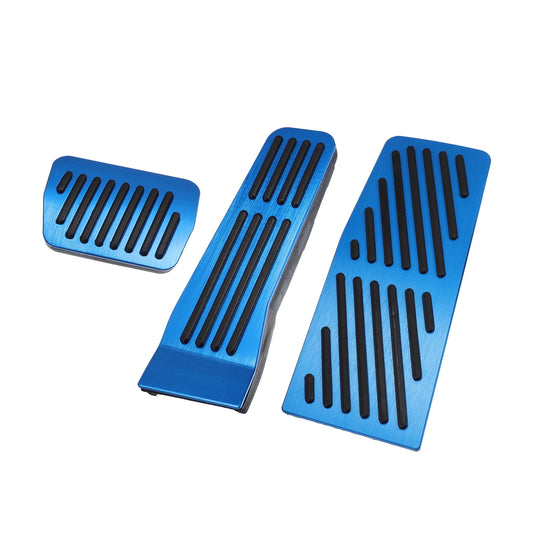 3 Pcs Car Gas Accelerator Brake Foot Rest Pedal Wrap Pad Mazda CX-30 2020-2021 Antislip Blue