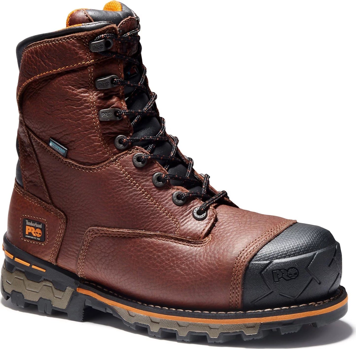 timberland pro men's boondock waterproof steel toe work boot,brown,8 m us