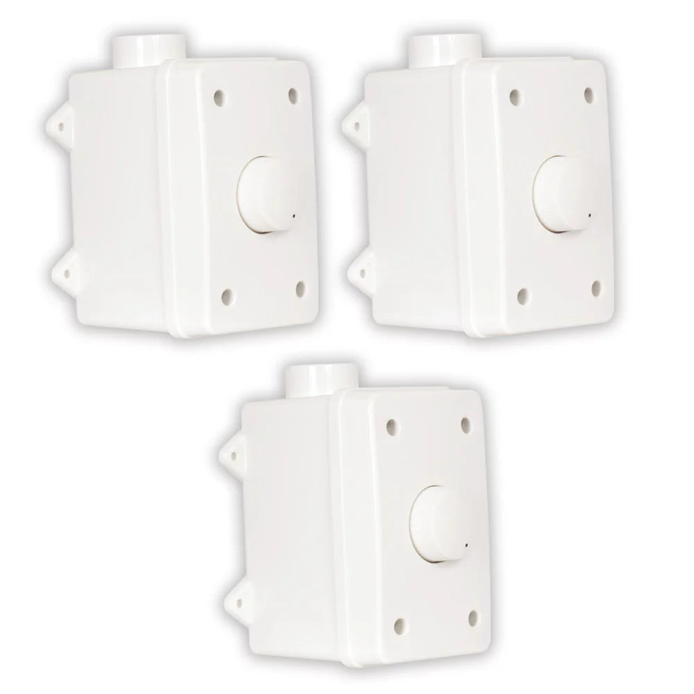 Theater Solutions OVCDW Outdoor Volume Controls White proof 3 Piece Set