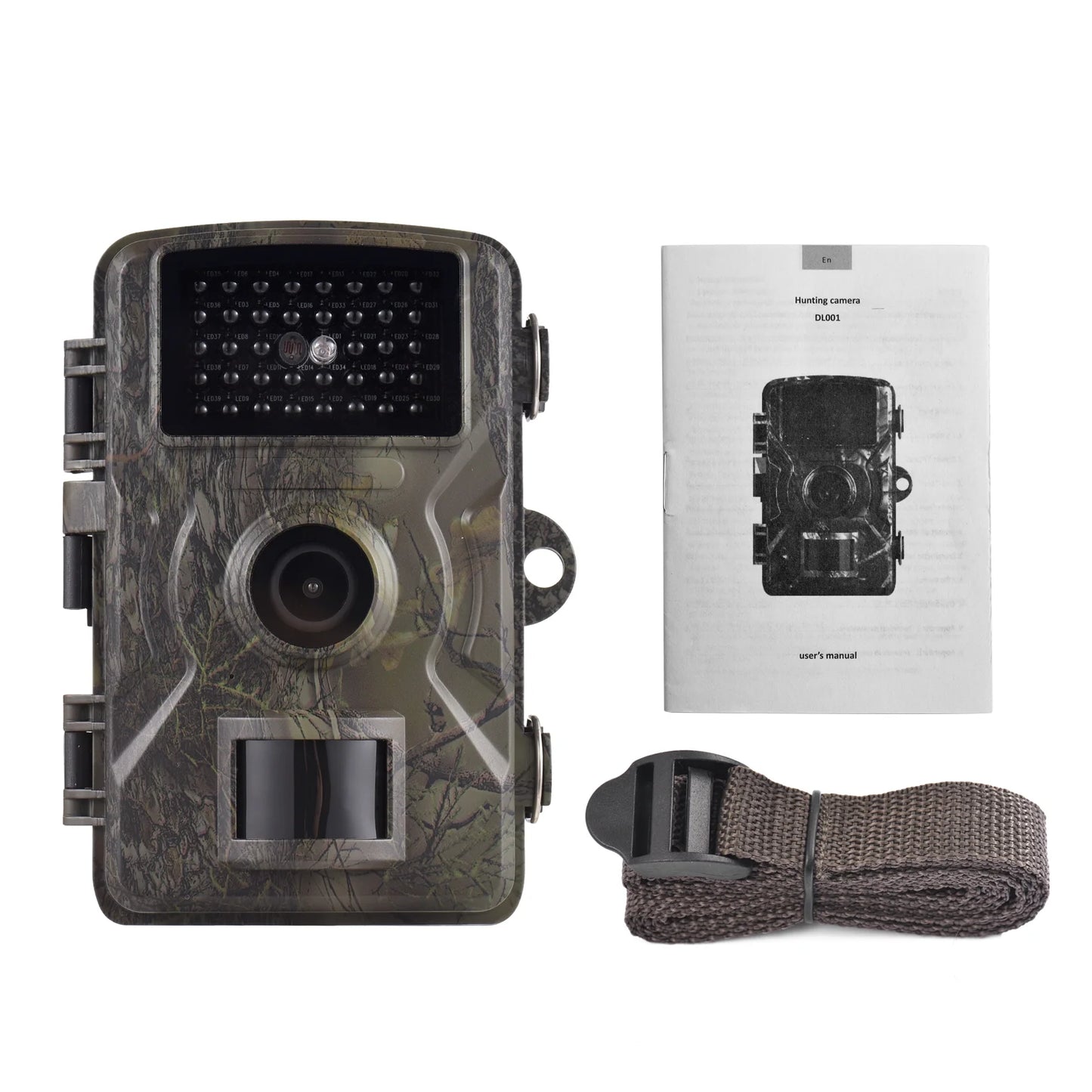 16MP 1080P Wildlife Trail Camera with 2.0 Inch TFT Color Screen - Features 0.8s Trigger Time, Infrared Night Vision, Motion Activation, and IP66 Waterproof Rating