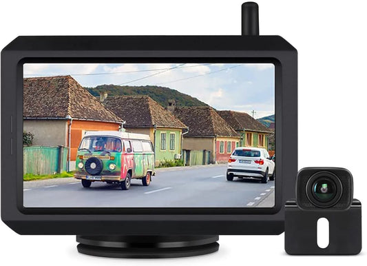 5″ TFT-LCD HD Monitor Wireless Backup Camera Trucks, K7Pro Support 2 Cameras with Digital Wireless Signal, Waterproof Rear View Camera Car/SUV/Van/Mini RV/Pickup