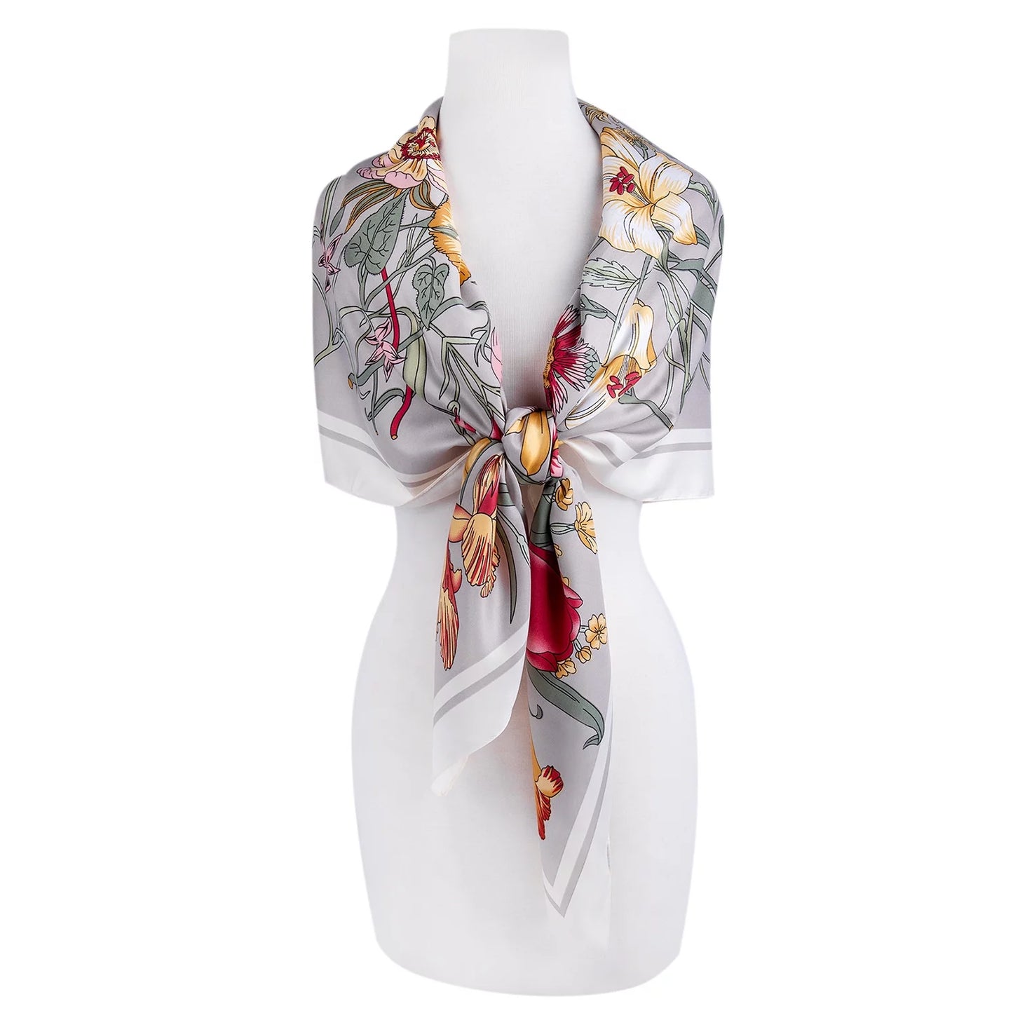 STP GOODS Evening Shawl and Wrap Women Botany Beige Silk Shawl 51x51'' (130 * 130 cm) Travel Scarf Tops Fashion Shawl Wedding