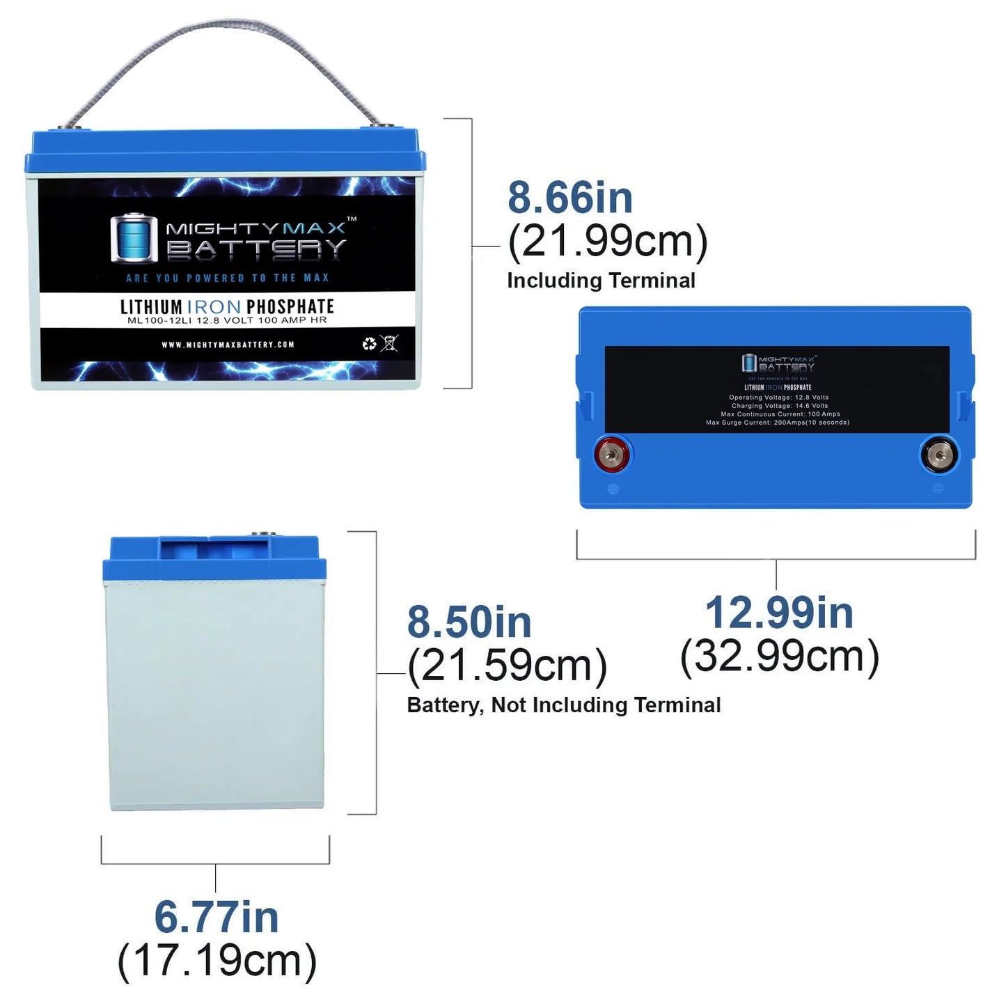 12V 100AH Lithium Replacement Battery Off-Grid RV Solar System