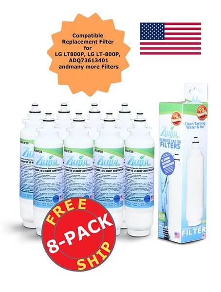 ZUMA Brand , Refrigerator Water Filter , Model # OPFL4-RF300 , with Kenmore® Elite 46-9490 - 8 Pack - Made in U.S.A.