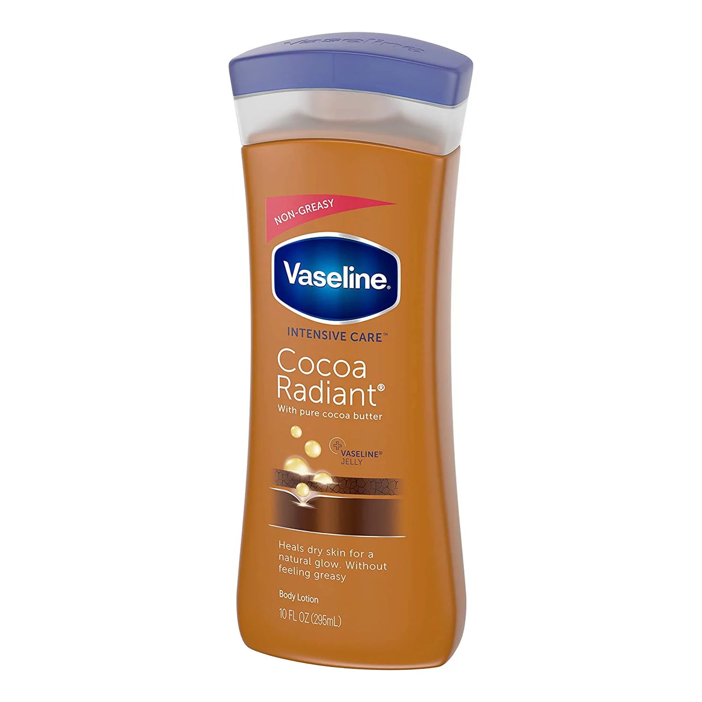 Vaseline Intensive Care Cocoa Butter Radiant Body Lotion, 10 oz, 6 Pack