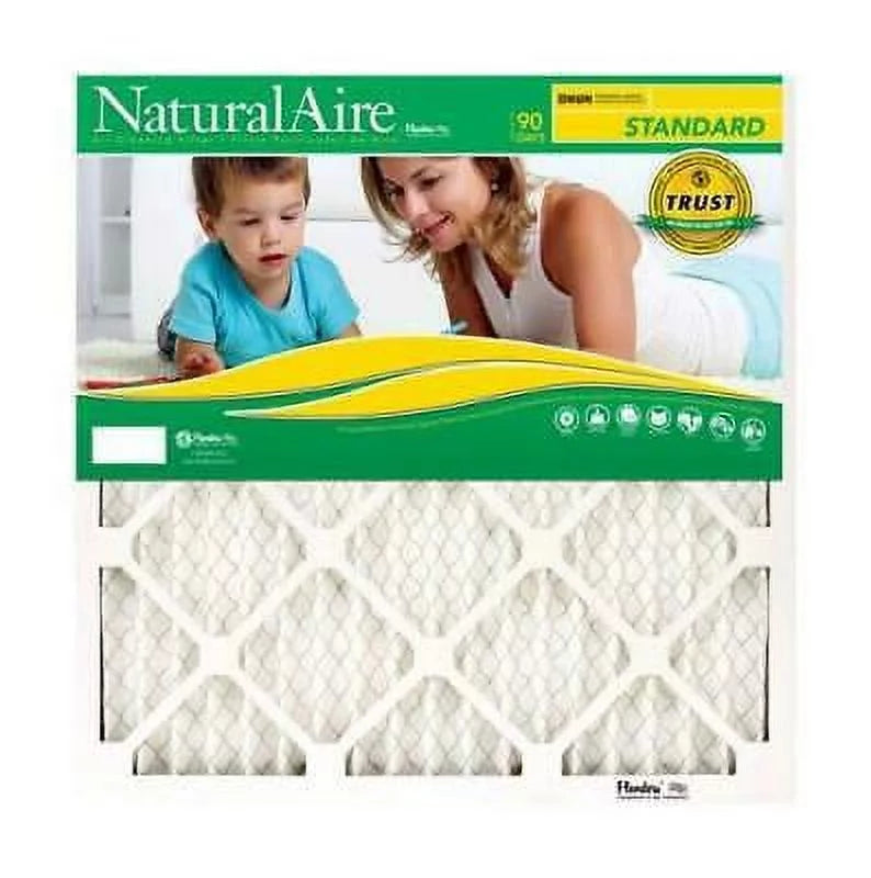 AAF Flanders NaturalAire 14 in. W x 25 in. H x 1 in. D Polyester Synthetic 8 MERV Pleated Air Filter (Pack of 12)