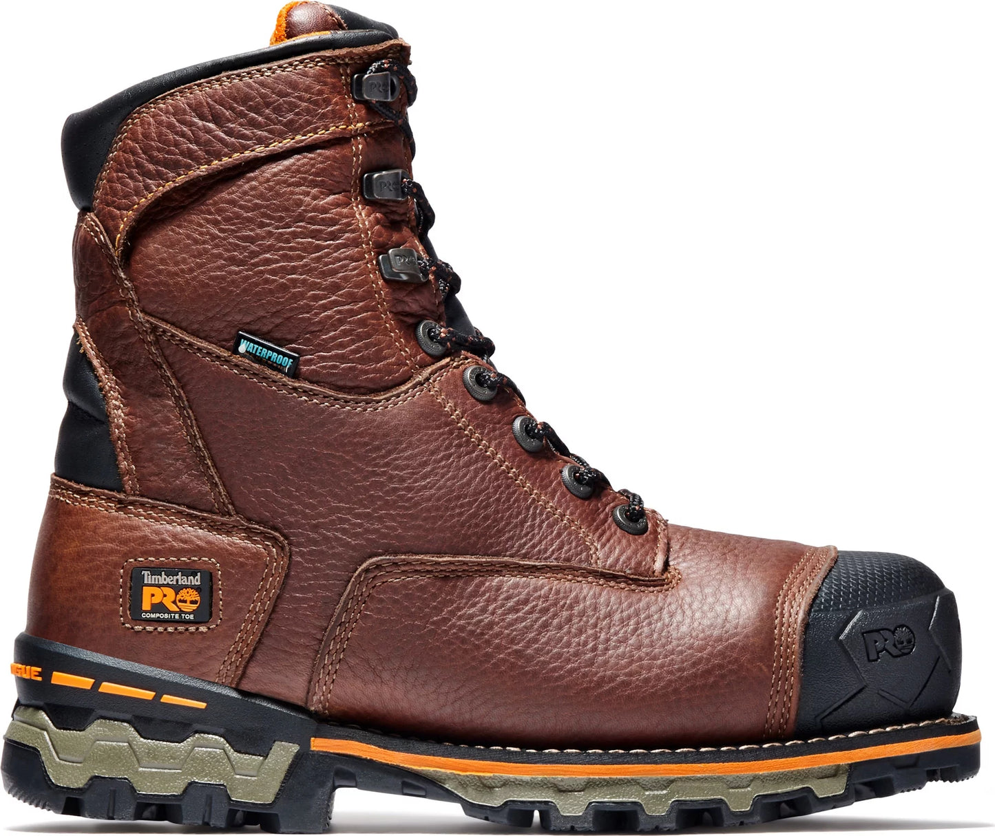 timberland pro men's boondock waterproof steel toe work boot,brown,8 m us