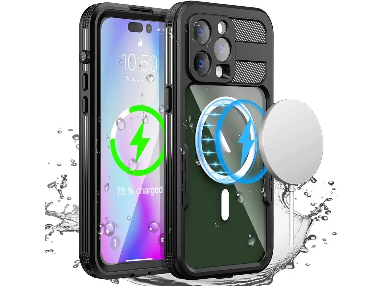 Waterproof Case iPhone 14 Pro Max 6.7 inch, with MagSafe Snowproof, Shockproof Full Body Protection Fully Sealed Underwater Shield