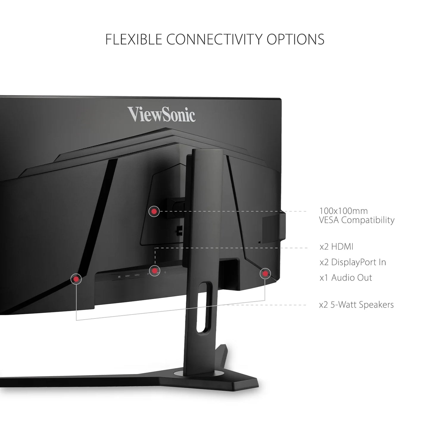 ViewSonic OMNI VX3418-2KPC 34 Inch Ultrawide Curved 1440p 1ms 144Hz Gaming Monitor with AMD FreeSync Premium, Eye Care, HDMI and Display Port