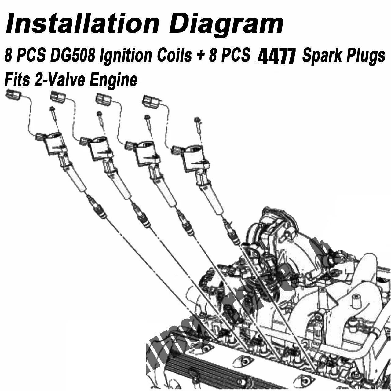 8 Black Ignition Coil FD503 DG508 C1417 DG457 & Spark Plug ITR6F13 4477 with Ford E-250 V8 4.6L & 5.4L 2003 2004 2005 2006 2007 2008 2009 2010 2011 2012 2013 2014