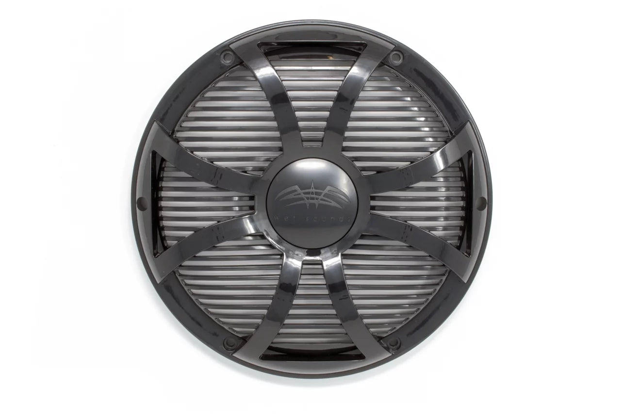 Wet Sounds REVO10 High Power S4-B Revo 10" Sub with LED Ring & Grill - Black Subwoofer & Black Closed Face SW Grill