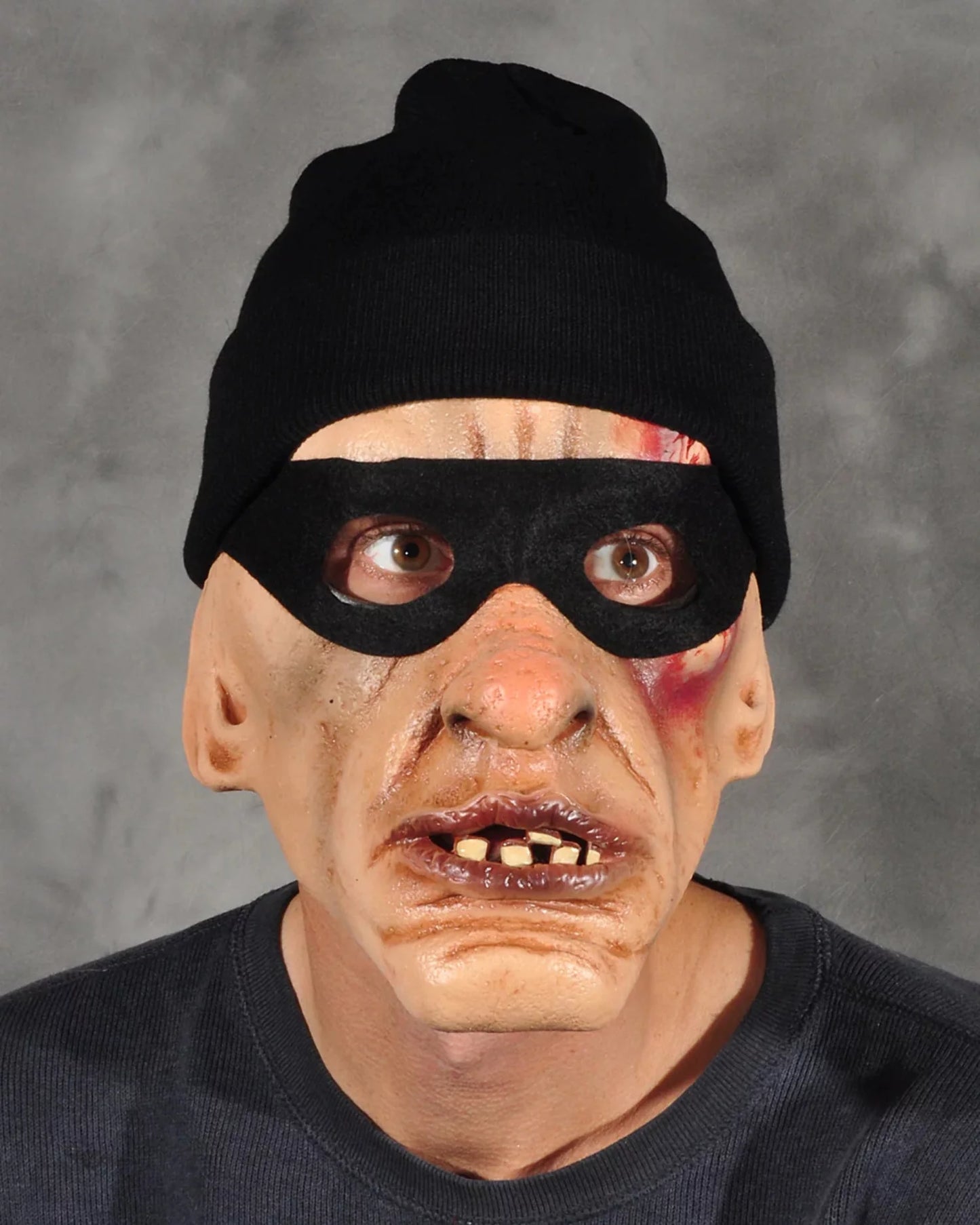 Zagone Thug Thief Robber Full Head Mask, Brown Grey Red, One Size