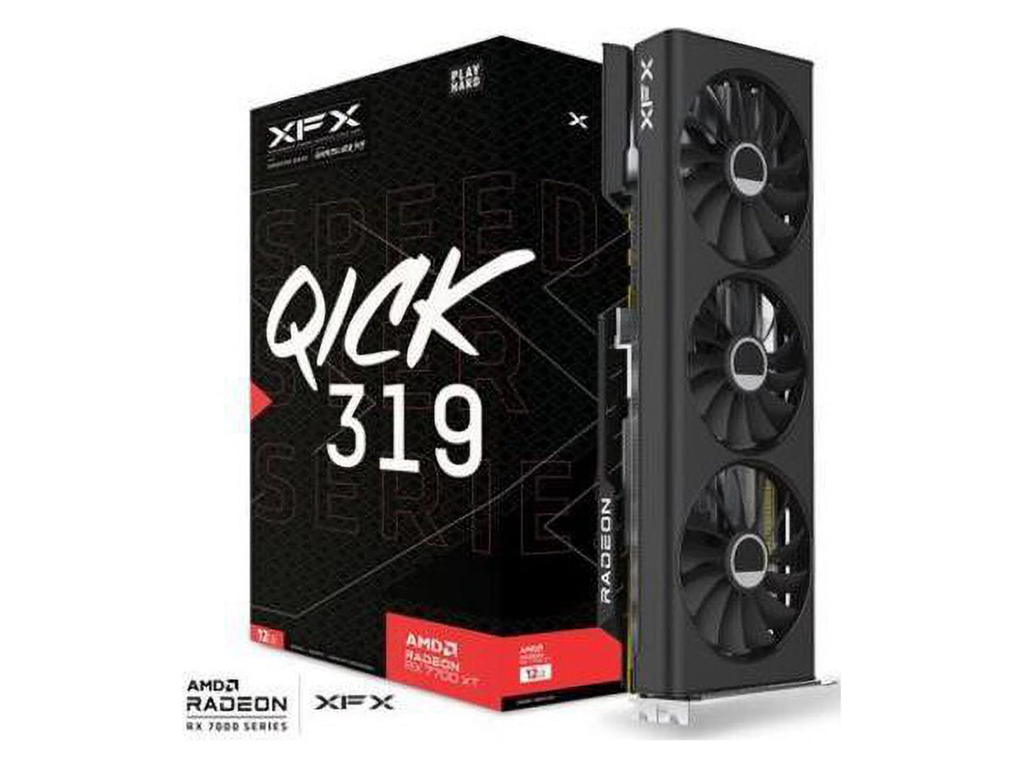 XFX SPEEDSTER QICK319 Radeon RX 7700 XT 12GB GDDR6 PCI Express 4.0 x16 ATX Video Card RX-77TQICKB9