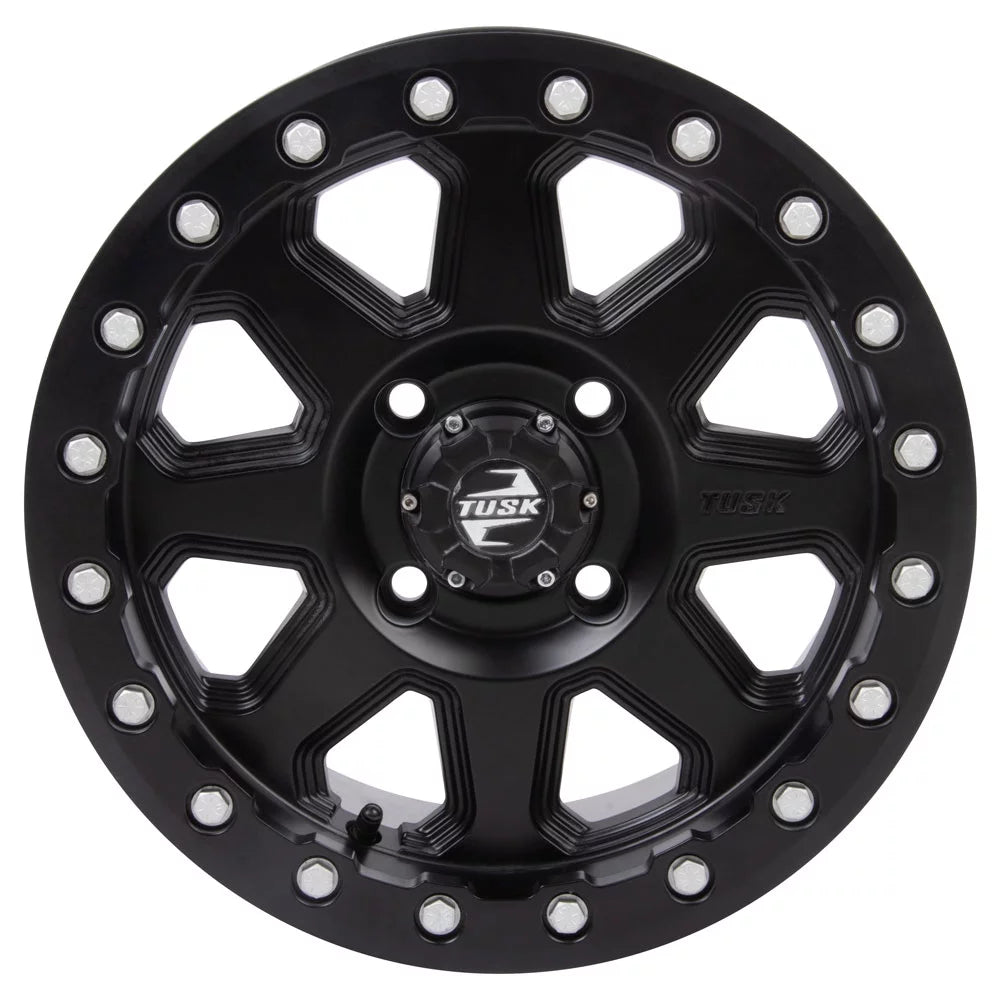 4/110 Tusk Uinta Beadlock Wheel 14x7 5.0 + 2.0 Matte Black For Yamaha Viking VI EPS Ranch Edition 2022