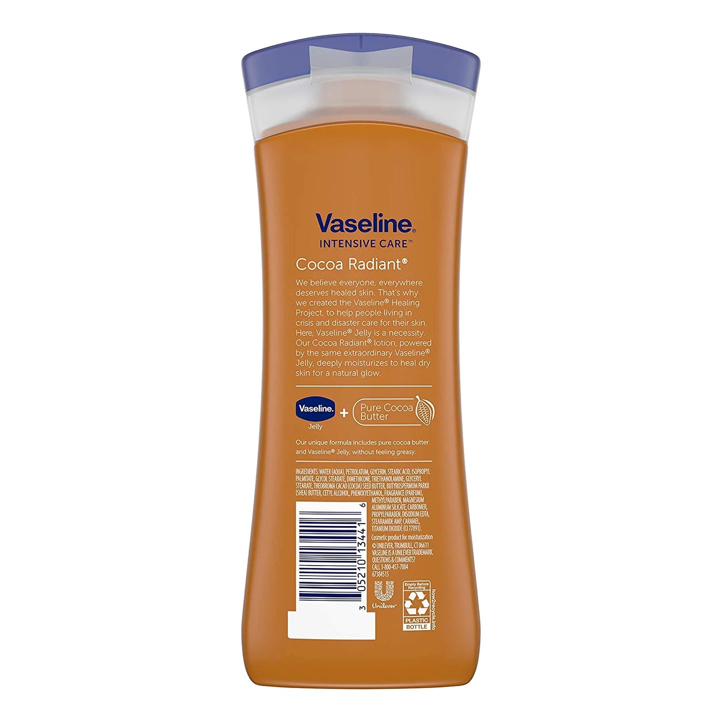 Vaseline Intensive Care Cocoa Butter Radiant Body Lotion, 10 oz, 6 Pack