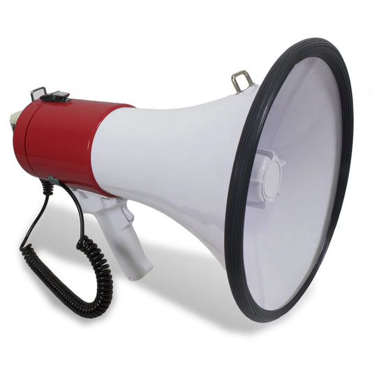 Technical Pro Portable 40 Watts 800M-1000M Range Megaphone Bullhorn With Strap Siren Volume Control Trainers