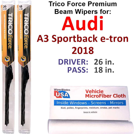 2018 Audi A3 Sportback e-tron Permance Beam Wipers (Set of 2)