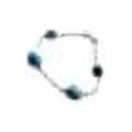 Women 925 Sterling Silver Handmade Jade and Larimar Bracelet