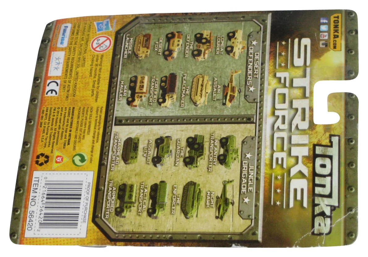 Tonka Strike Force Warhead Transporter (2014) Hasbro Jungle Brigade Metal Die-Cast Toy Vehicle