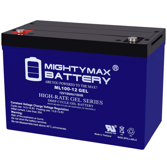 12V 100AH GEL Replacement Battery Fitting with Minnkota Trolling Motors