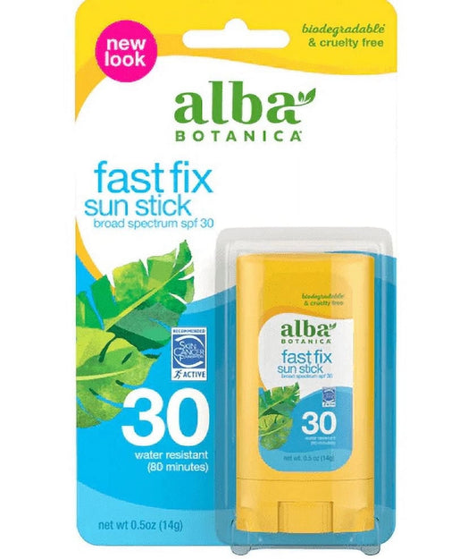 Alba Botanica Fast Fix Sun Stick SPF30 0.5 oz Pack of 2