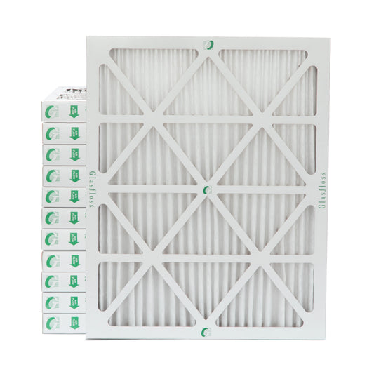 3 Pack of 20x25x2 MERV 13 Pleated 2" Inch Air Filters by Glasfloss. Actual Size: 19-1/2 x 24-1/2 x 1-3/4