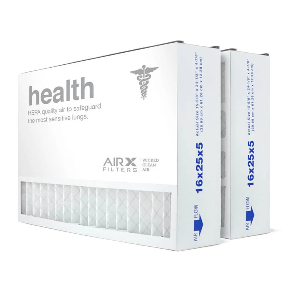 AIRx Filters 16x25x5 MERV 13 HVAC AC Furnace Air Filter Replacement Air Bear Trion 229990-105, Health 2-Pack, Made in the USA