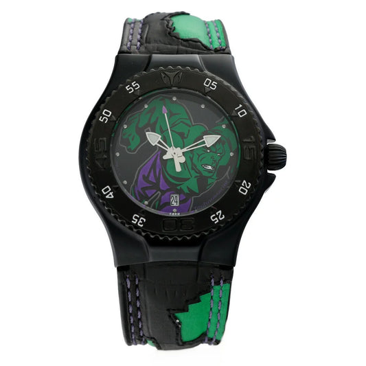 Technomarine Marvel Hulk MV3H08 PVD Plated Steel Leather Quartz Men&#039;s Watch