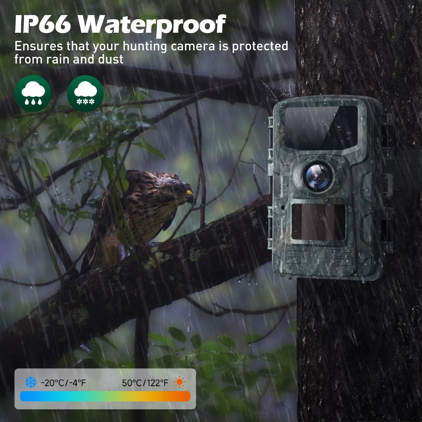 TOGUARD 4K 40MP Trail Camera, Game Deer Hunting Camera with Night Vision Waterproof IP66 0.1s Trigger Time Latest Sensor Motion 120° Wide Angel Time-Lapse Wildlife Monitor Trail Cam with SD Card