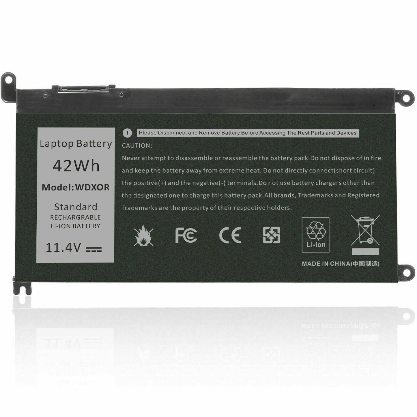 42Wh Battery For DELL Inspiron 15 5567 5568 13 5368 7368 7569 WDX0R WDXOR FC92N