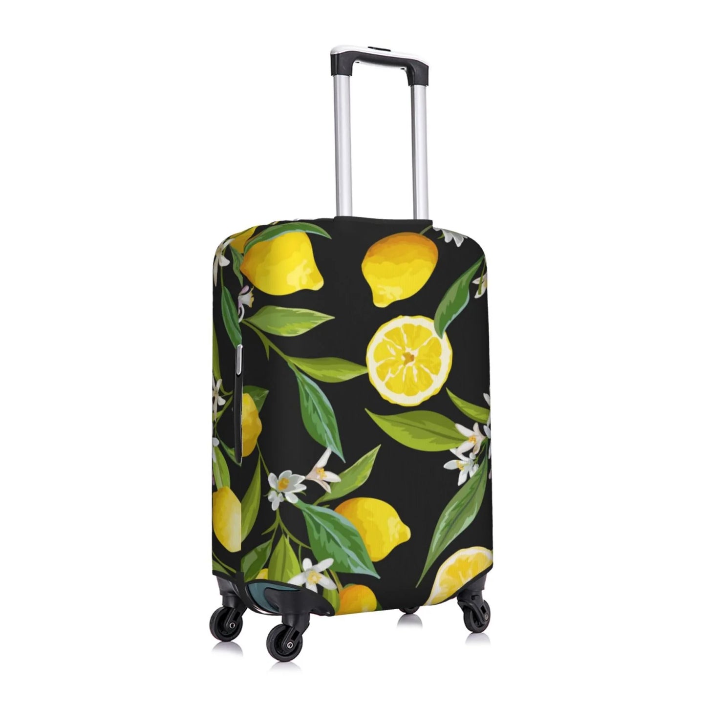 Adobk Lemon Fruits Flowers Leaves Luggage Protector Suitcase Wrap Stretch Suitcase Shield Washable Luggage Coating For Suitcase For Women And Men, Travel Accessories-Small