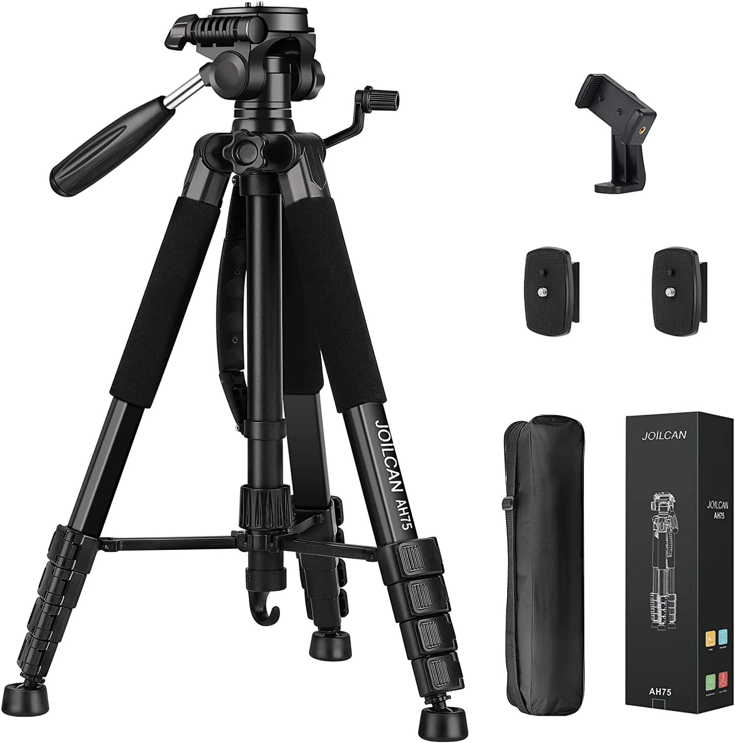 Tripod Camera Tripods, 74" Tripod Camera Cell Phone Video Photography, Heavy Duty Tall Camera Stand Tripod,