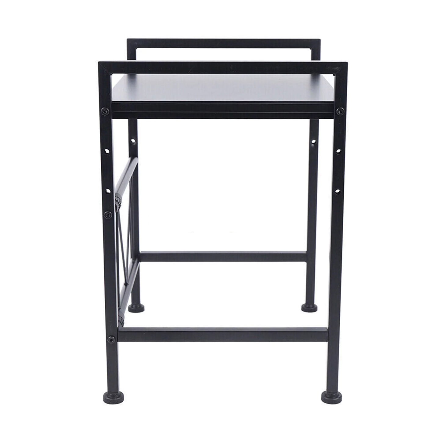 14.5~22.8 inch Microwave Oven Rack, Single Tier Countertop Microwave Oven Rack, Metal Shelf Kitchen Condiment Storage Cabinet Stand, Expandable Retractable Microwave Oven Rack