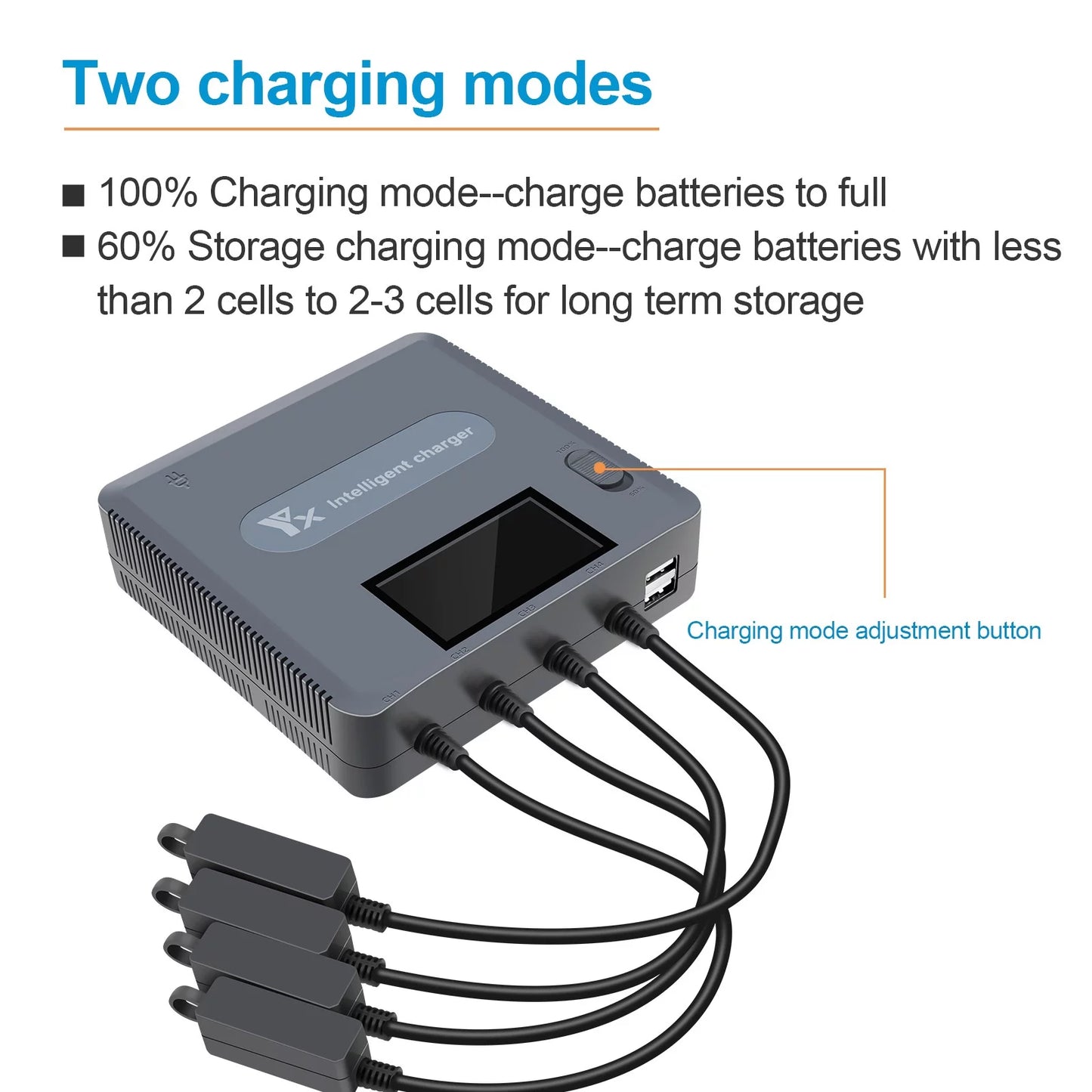 ZiSUGP With DJI Mavic Air 2 And Air 2S Battery Charger Hub With LCD Display 6 In 1 Quick Battery Charger Charging Accessories Photography Drones with Camera 4k